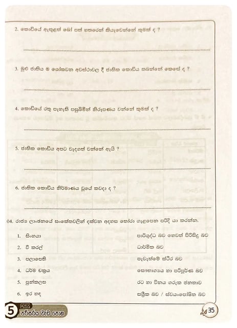 සතර පරිසරය වැඩ පොත 5 ශ්‍රේණිය | Sathara Parisaraya Wada Potha Grade 5 inside view