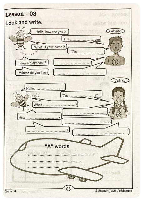 English Language Grade 4 inside view