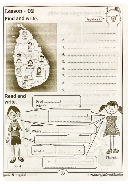 English Language Grade 5 inside view