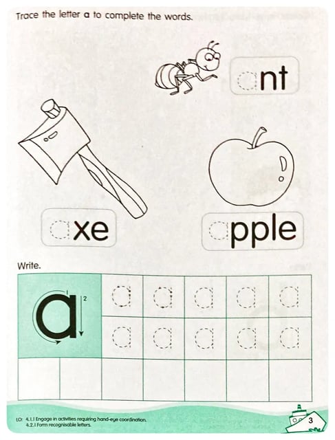 Alphabet Activity Book 1 inside view