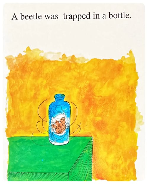 A Beetle in a Bottle inside view