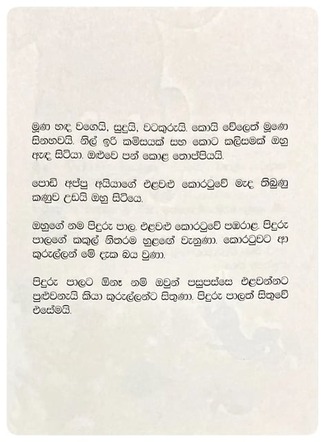පිදුරු පාල | Piduru Pala inside view