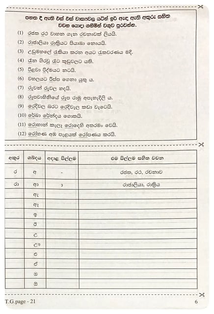 ඡේද හා පැවරුම් පළමු වාරය – 4 ශ්‍රේණිය | Cheda Ha Pawarum Grade 4 Term 1 inside view