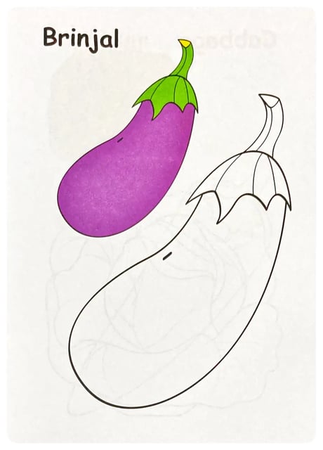 Copy Colouring Vegetables inside view