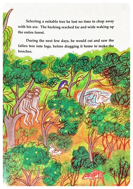 The Nymph and the Woodcutter inside view