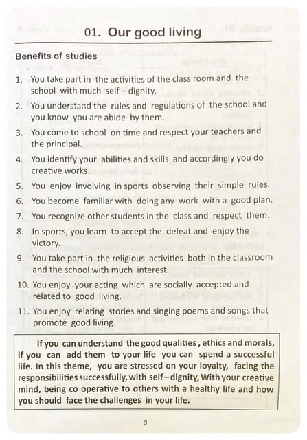 Environmental Studies Workbook Grade 3 inside view