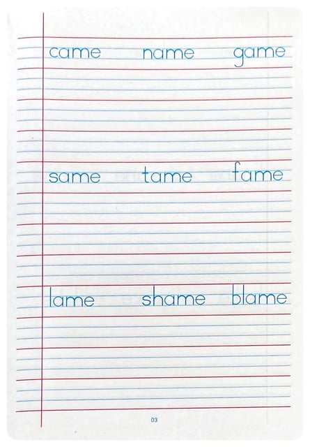 My Copy Writing For Grade 2 A5 inside view