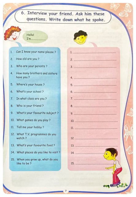 New Millennium English Workbook Grade 6 inside view