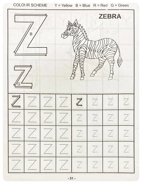 ABC For Colouring And Writing inside view