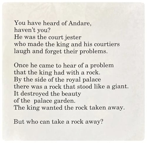 How Andare Carried the Rock inside view