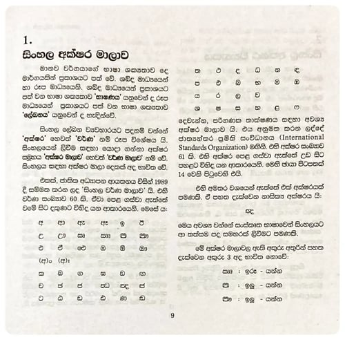 අක්ෂර වින්යාසය | Akshara Winyasaya inside view