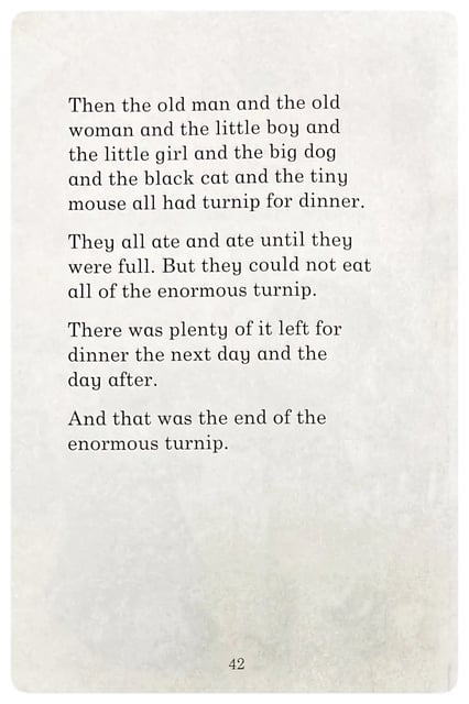 The Enormous Turnip inside view