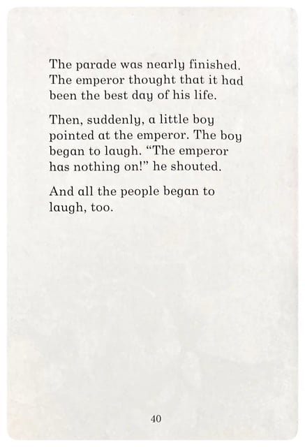 The Emperor’s New Clothes inside view