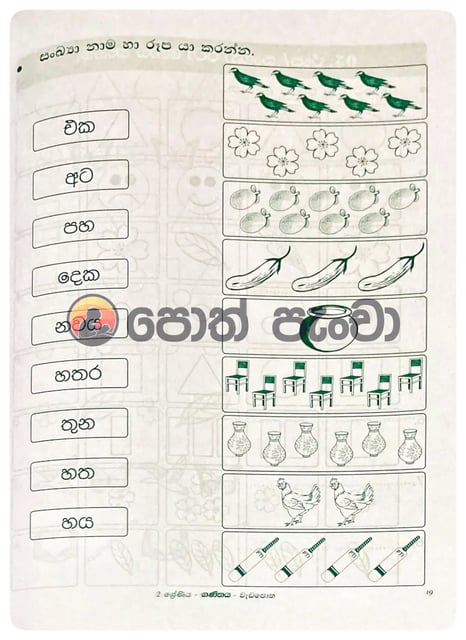 ගණිතය වැඩ පොත 2 | Ganithaya Wada Potha 2 inside view