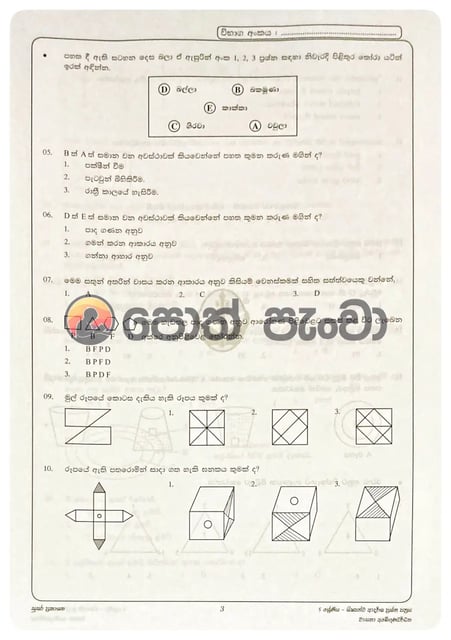 5 ශිෂ්‍යත්වය අනුමාන විශේෂ ප්‍රශ්න පත්‍ර කට්ටලය | 5 Shishyathvaya Anumana Vishesha Prashna Pathra Kattalaya inside view
