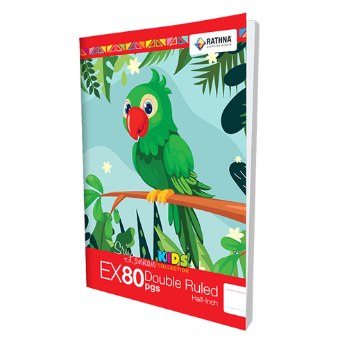 Rathna EX 80 Pgs Double Ruled Half Inch Book inside view