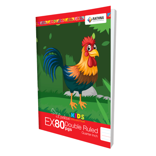Rathna EX 80 Pgs Double Ruled Quarter Inch Book inside view