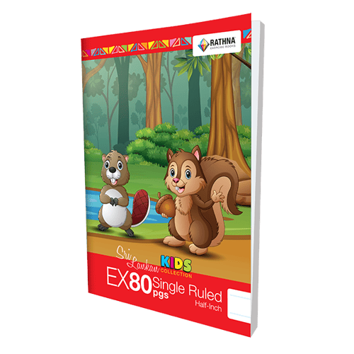 Rathna EX 80 Pgs Single Ruled Half Inch Book inside view