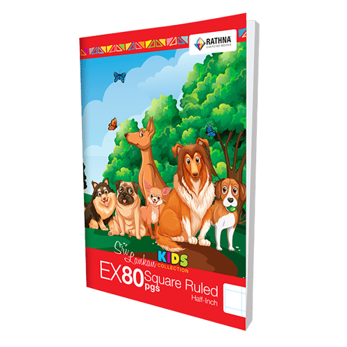 Rathna EX 80 Pgs Square Ruled Half Inch Book cover