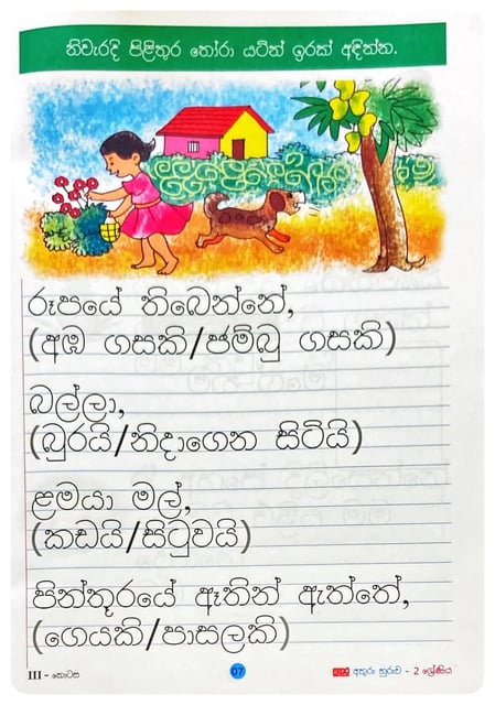 සතර අකුරු හුරුව III 2 ශ්‍රේණිය | Akuru Huruwa - Part III Grade 2 inside view