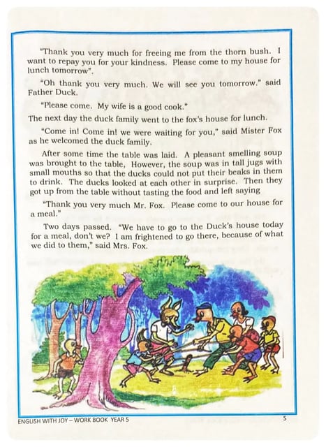 English With Joy Work Book 5 inside view
