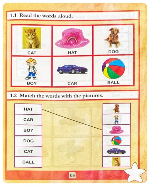 English Is Fun - Picture Work Book 1 inside view