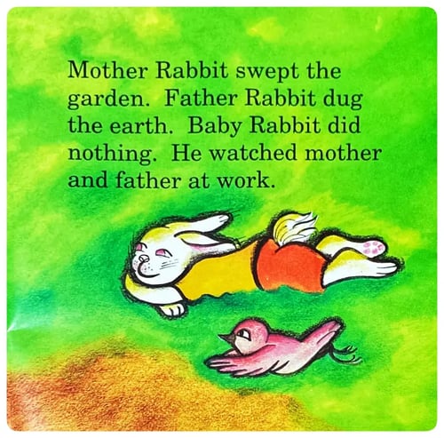 Reward for baby rabbit inside view