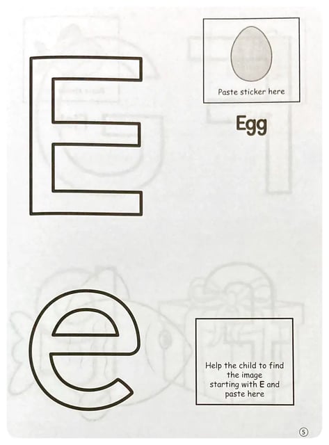 Toddler's Alphabet Colouring Book inside view