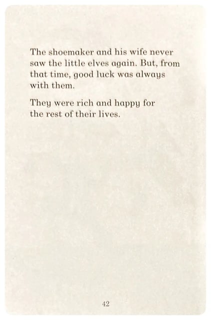 The Elves and the Shoemaker inside view