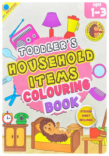 Toddler's Household Items Colouring Book