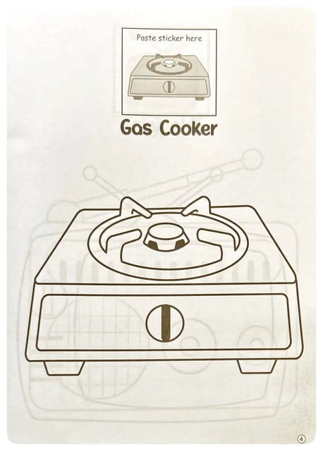 Toddler's Household Items Colouring Book inside view