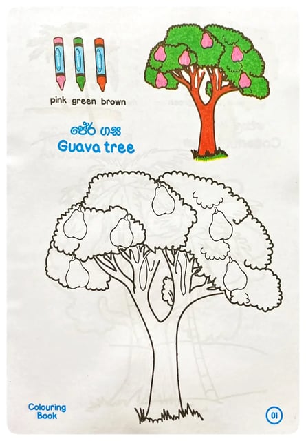Lamamuthu Trees and Flowers Coloring Book inside view