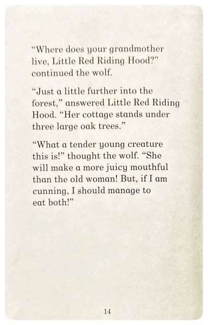 Little Red Riding Hood inside view
