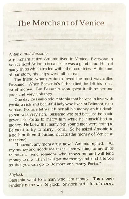 Stories from Shakespeare inside view