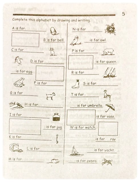 English Work Book One inside view