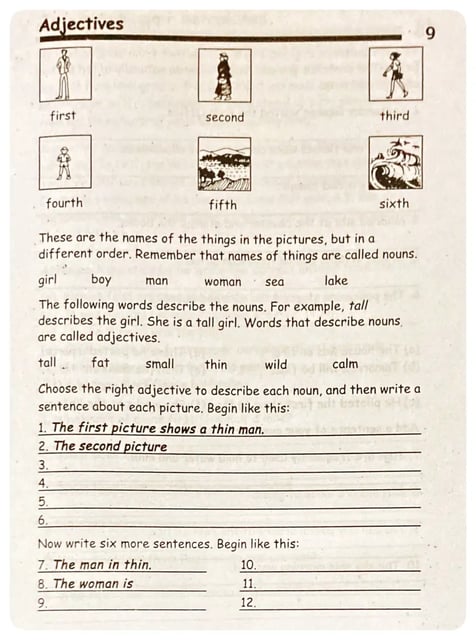 English Work Book Four inside view