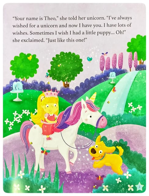Illustrated Unicorn and Fairy Stories - Hard Cover inside view